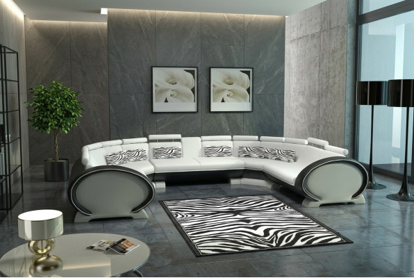 U-fërmeg Couch Sëtzkëssen Eck Lieder Ecksofa Modern Designer Couchë + USB