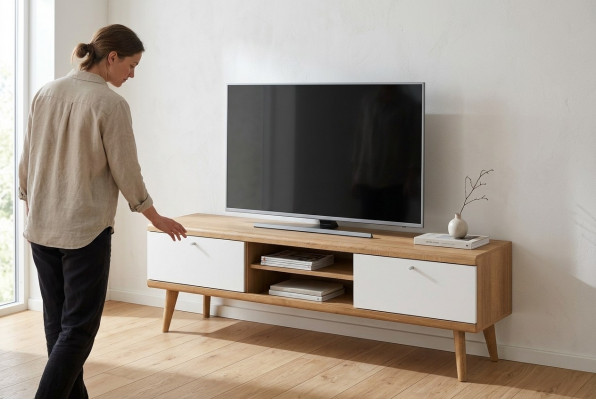 Sideboard PRTV160 Fernsehschaft Lowboard Sideboard Kommode Wunnzëmmer Schaf Nei