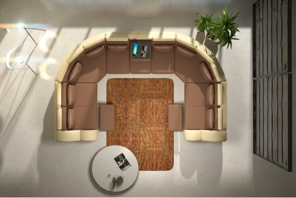Ledersofa mat USB Polstersofa Couch Ecksofa Wunnlandschaftriese XXL Relax Neit
