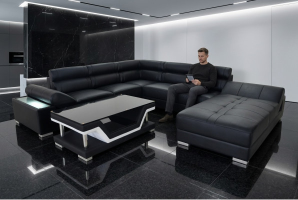 Design Lieder Wunnlandschaft Ecksofa Modern Garnitur Couch Ecker Nei Gro USB