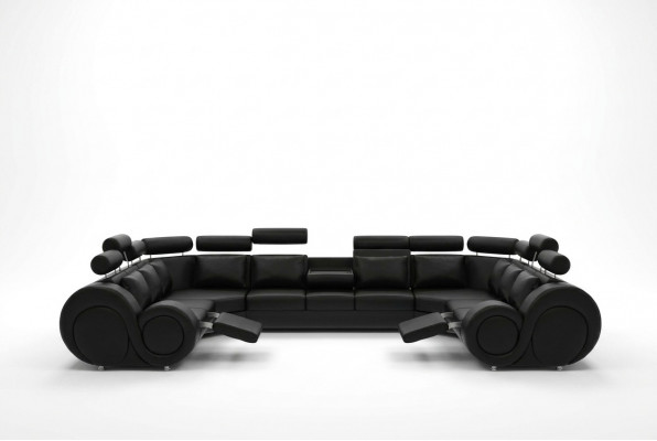 Designer Wunnlandschaft Eckcouch mat USB Couch Sofa Polstersofa Ledersofa Sofas Nei