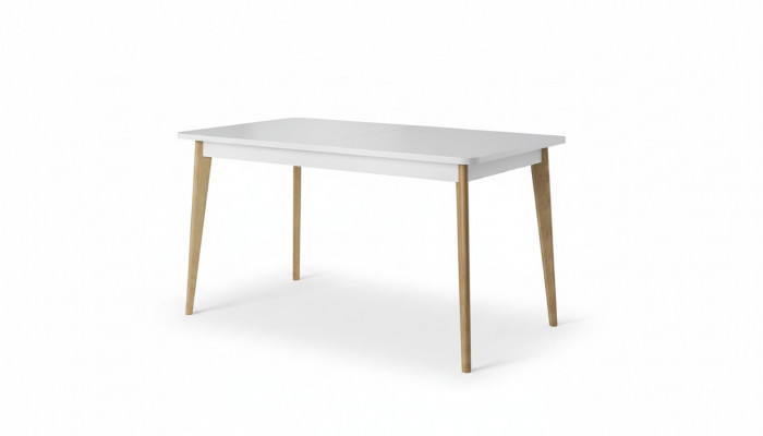 Modernes Holzdësch Iessdësch Dësch Holz Dëscher 140/180cm Iess Zëmmer Auszéibar