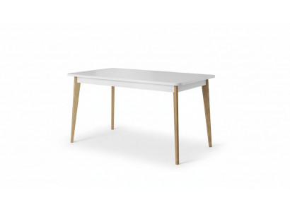 Modernes Holzdësch Iessdësch Dësch Holz Dëscher 140/180cm Iess Zëmmer Auszéibar