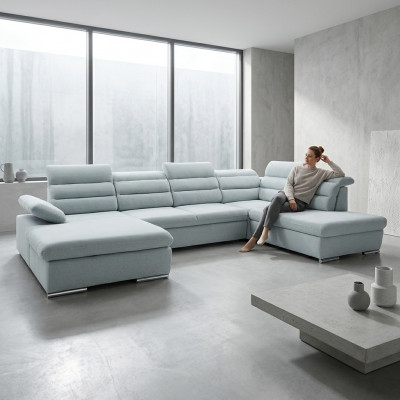 Eckcouch U-Form Couchgarnitur Schloffunktion Wunnlandschaft Sofa Couch Polster