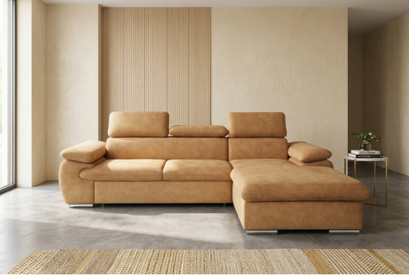 Ecksofa L-Form Schlofstull Ecksofa Eckcouch Bettkësch Sofa Wunnlandschaft Nei