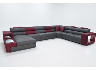 Extra grouss Familljensofa Couch Modern Wunnlandschaft Party Couchen Lieder +USB