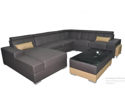 Modern Couch Canapé Ecksofa Sitzeck Lieder Canapé Gepolstert Wunnlandschaft USB
