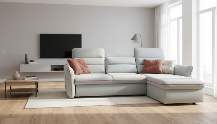 Design Ecksofa Couch Wunnlandschaft Textil Polster Sofas Lieder Multifunktion