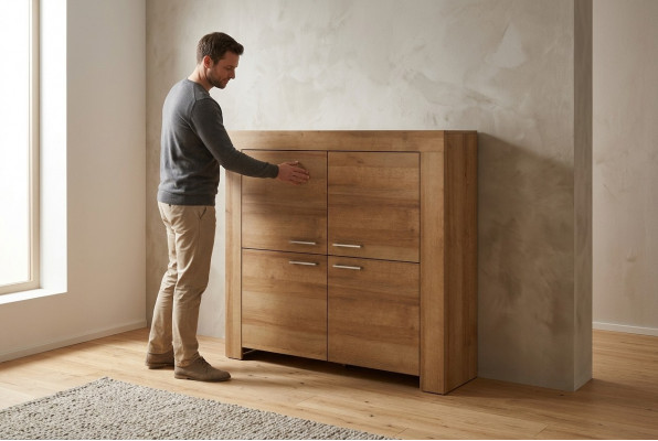 Kommode Kommoden Schaf Wunnzëmmer Holz Schiefen Vitrin Garde-robe Säitendësch