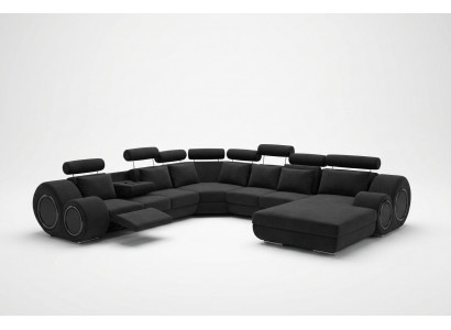 Canapé mat USB Designer Wunnlandschaft U-Form Canapé Ecksofa Polsterserie Nei