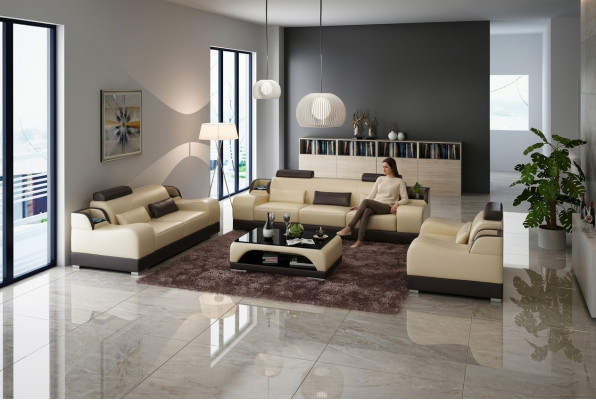 Sofa Garnitur Couch Sëtz Garnitur 3+2+1 Komplett Set Modern Nei Wunnzëmmer Sofa