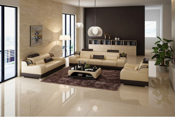 Sofa Garnitur Couch Sëtz Garnitur 3+2+1 Komplett Set Modern Nei Wunnzëmmer Sofa
