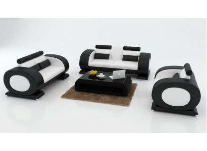 Liederdivan Modern Canapé Wunnlandschaft 3+2+1 Sëtz Garnitur Design Divan mat USB