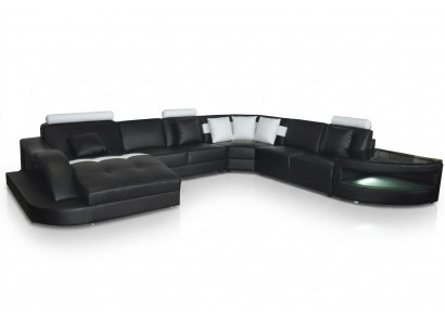 Lieder Sofas Wunnlandschaft Eck Garnitur Design Modern Sofa mat USB L6015 Dësch