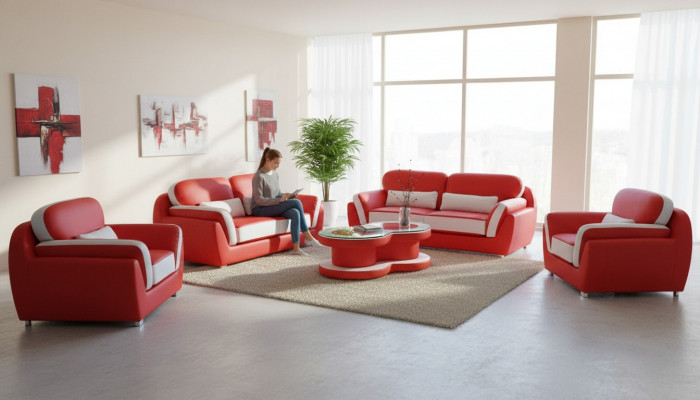 Polstersofa Couchen Sofae Couch Garnitur Design Garniture 4tlg Garniture USB
