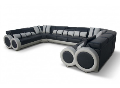 Design Wunnlandschaft Lieder Sofa Couch Polster Eckgarnitur Modern Sëtzeck USB