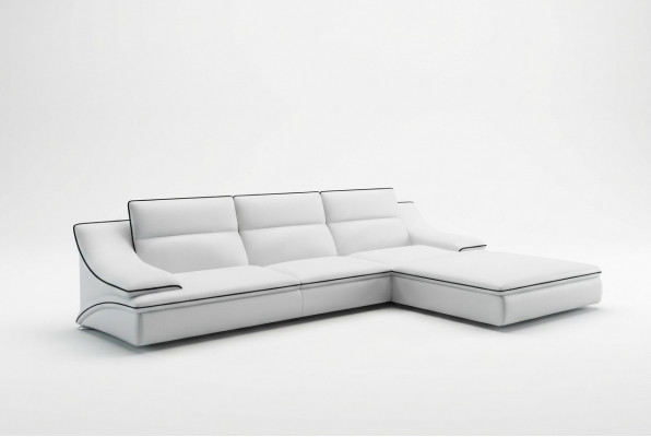 Ledersofa mat USB, Wunnlandschaft Ecksofa Eck Garnitur Design Modern Sofa A1160C