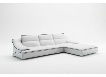 Ledersofa mat USB, Wunnlandschaft Ecksofa Eck Garnitur Design Modern Sofa A1160C