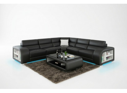 Lieder Canapé Couch Wunnlandschaft Eckcanapé Eck Garnitur Design Canapé USB Moossfäerdegung