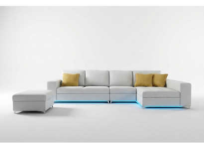 Liederennsofa Sofa Canapé USB Wohnlandschaft Ecksofa Garnitur Design Modern Nei K5005