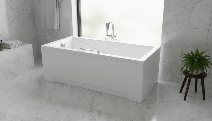 Rechteckeg Buedbidden Design Badeverkleedung Acrylwanne Bidden verschidden Gréissten