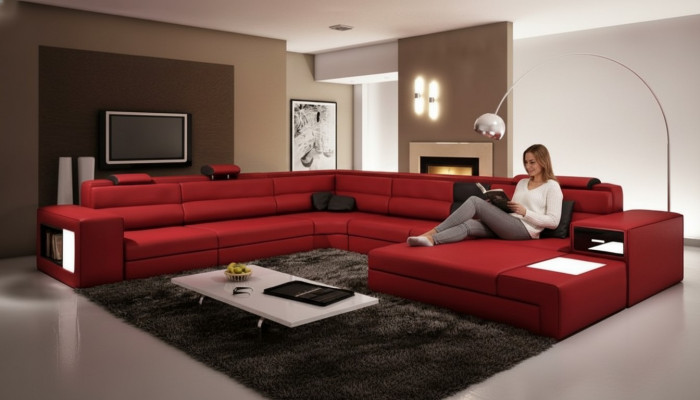 Ecksofa Couch Polstersuite Design Lieder Textil Wunnlandschaft Landau R