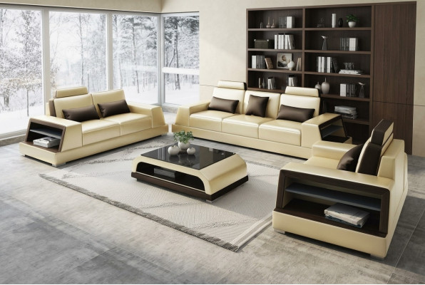 Design Couch Sofa Garnitur Polstersofas Couchen Sëtz Garnituren Nei 3+1 Sëtzer