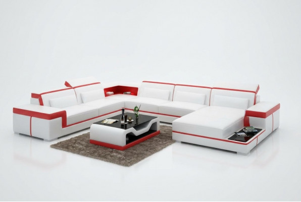 Zäitgeméiss Sitzeck Liederdivan Polster Eckgarnitur Ecksofa Canapé Wunnlandschaft +USB