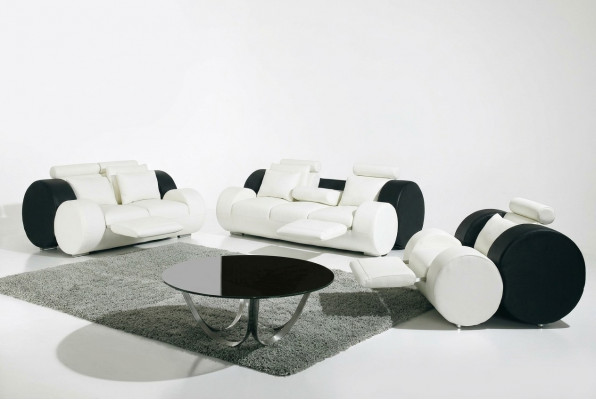 LEDERSOFA LÉINEN-ZUCHT GARNITUR 3+2+1 SÉLZER POLSTERGARNITUR DESIGNER SOFA NEI