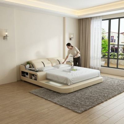 Waasserbett Hotel Duebelbett Better Komplett Liederbett Waasser + USB Polsterbett
