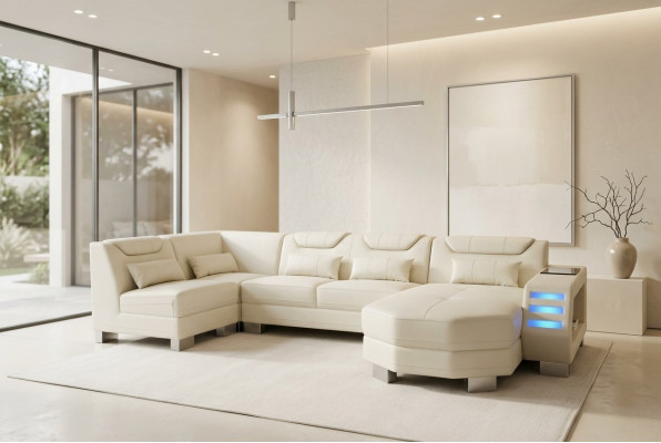Designer Sofa mat USB Eck Lieder Ecke Sofa Polster Sall Lieder Sëtz Polster Nei