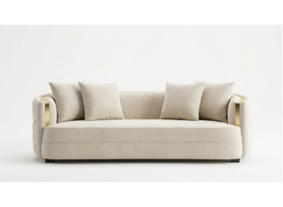 Sofa 3 Sëtzer Miwwelen Stoff Dräisëtzer Sofas Luxus Design Wunnzëmmer Modern Stil