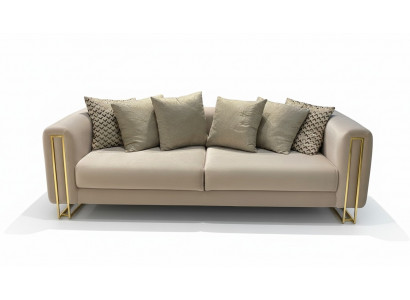 Design Sofa Modern 3-Sëtzer Zëmmer Miwwelen Gro Sofas Dräisëtzer Canapé Polster