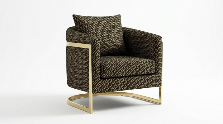 Design Sëtz Luxus Klassesch Modern Lehn Textil 1 Sëtzer Miwwel Einsitzer Sofa