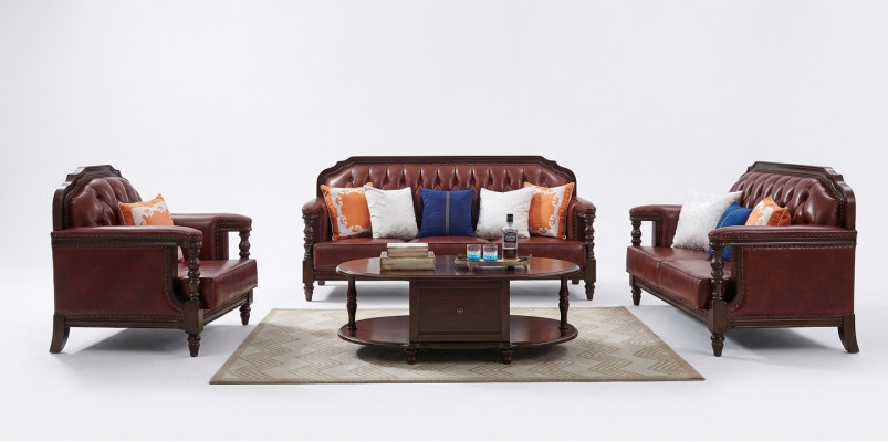 Design Sofagarnitur 3+2+1 Sëtzer Set Sofa Polster Couchen Canapé Modern