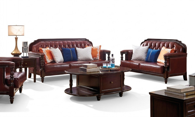 Nordstaaten Sofaset Sofa Amerika 3+2 Sëtz Liederzofa Chesterfield