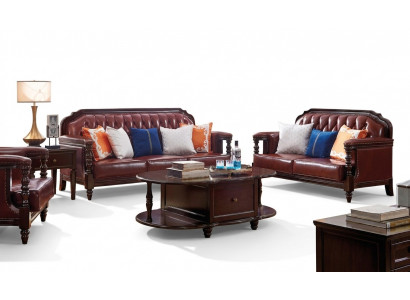 Nordstaaten Sofaset Sofa Amerika 3+2 Sëtz Liederzofa Chesterfield