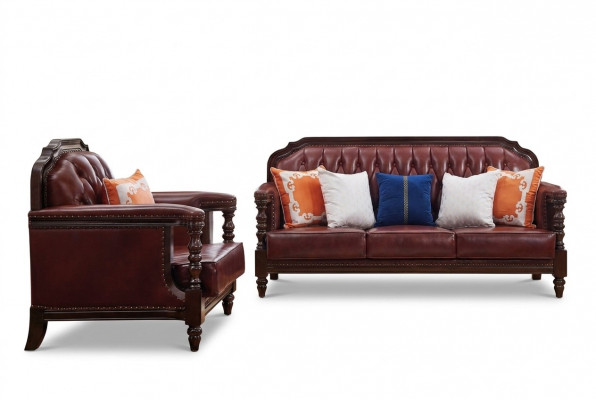 Klassesch Chesterfield Barock Rokoko Sofa-Garnitur 3+1 Lieder-Garnitur