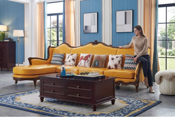 Klassesch Eck-Couch Giel Empire Couch Sofa Ledersofa Sofae Couchen