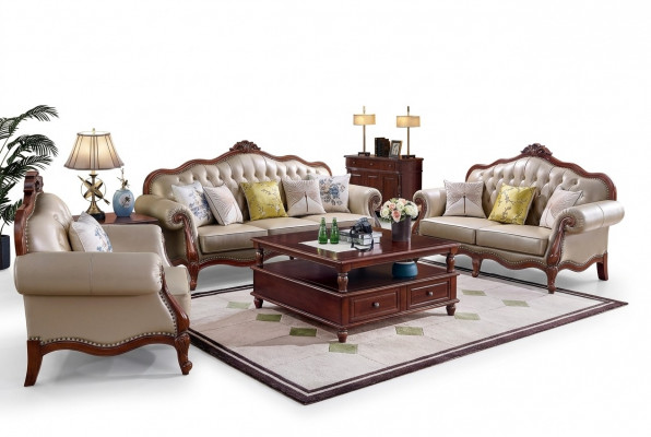 Sofagarnitur 3+2+1 Sëtzer Set Design Sofas Polster Couchen Modern