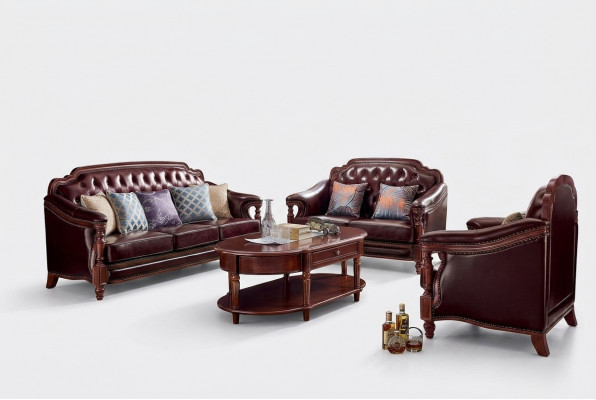 Sofagarnitur 3+2+1 Sëtzer Set Design Sofa Bettgezei Couch Klassikerisch