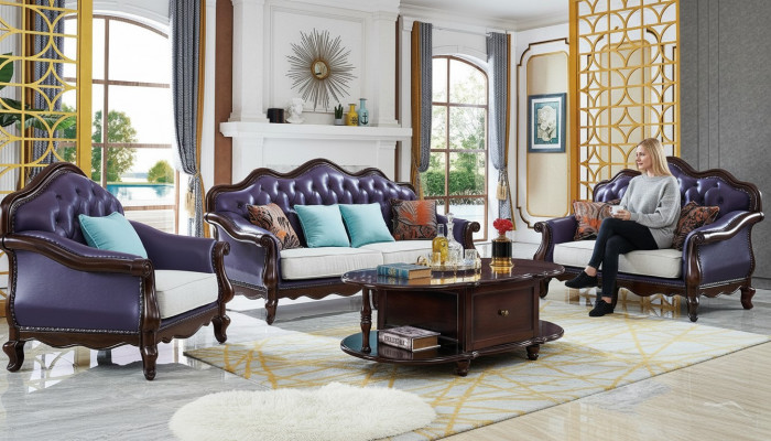 Luxus Sofa-Set 3+2+1 Sëtzer Klassesch Wohnzimmer Sofen Couchen