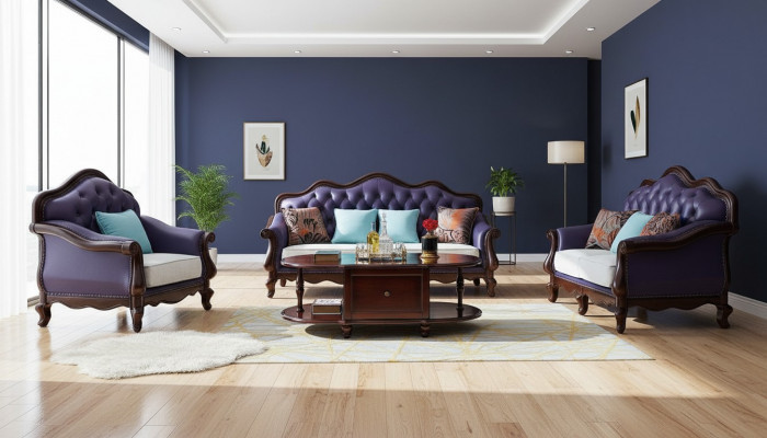 Luxus Sofa-Set 3+2+1 Sëtzer Klassesch Wohnzimmer Sofen Couchen