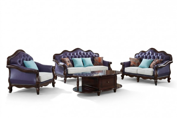 Luxus Sofa-Set 3+2+1 Sëtzer Klassesch Wohnzimmer Sofen Couchen