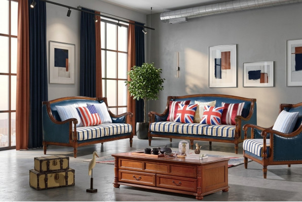 Blo-Brong Sofagarnitur 3+2 Sëtzer Ledersofa Luxus Couchen Wunnzëmmer Garnitur