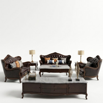 Luxus Sofagarnitur 3+1 Sëtzer Garnitur Fotell Couches Sëtz Wunnzëmmer