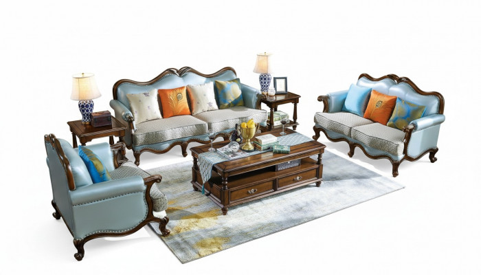 Liederdivan Divanseth 3+2+1 Sëtz Set Garnitur Couch Designerdivan