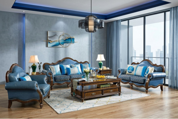 Ledercouch Sofagarnitur 3+2+1 Sëtzer Set Garnitur Couch Sofa Couchen