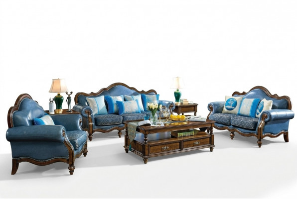 Ledercouch Sofagarnitur 3+2+1 Sëtzer Set Garnitur Couch Sofa Couchen