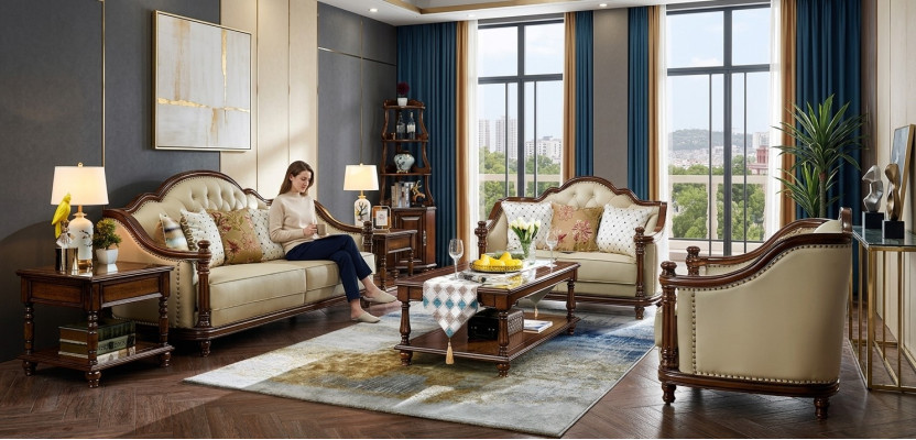 Sofagarnitur 3+2+1 Sëtzer Canapé Couch Garnitur Lieder Couch Klassesch